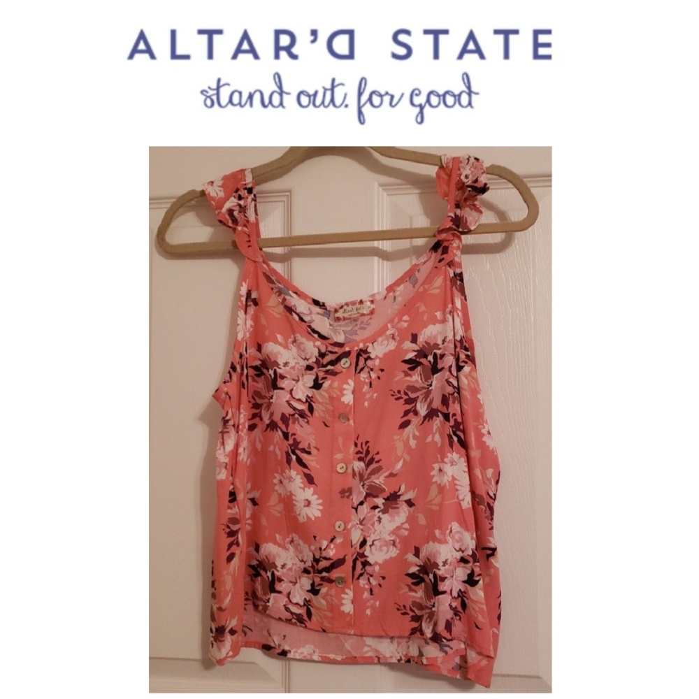 💕Altard'State Slevless floral blouse💖Sz M
